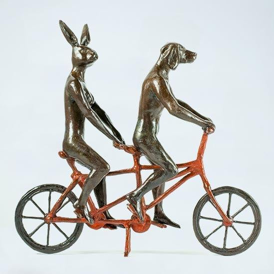 They loved riding together in Paris (red)